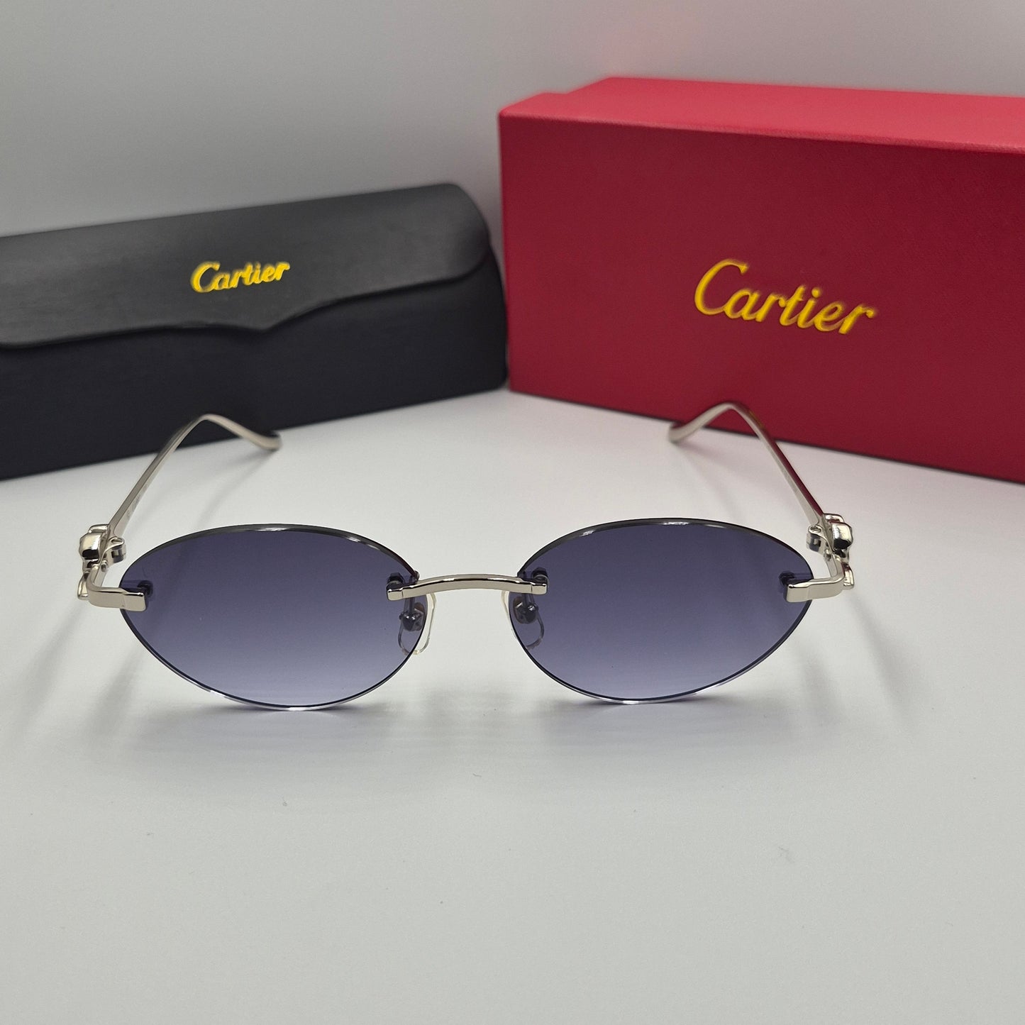 Solaires: CARTIER PANTHERE CT0504S argent noir deg