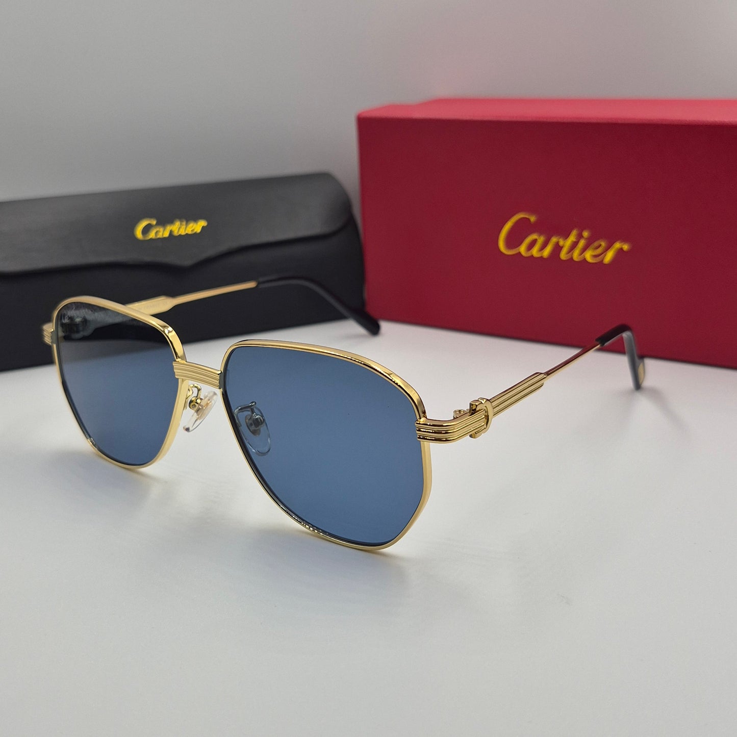 Solaires: CARTIER CT0484O doré bleu