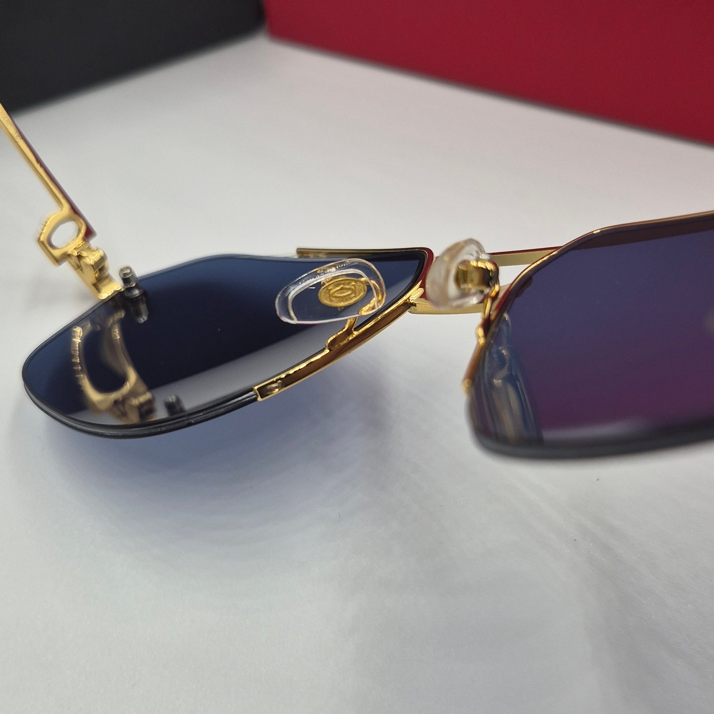 Solaires: CARTIER CT0426S santos dumont bleu doré