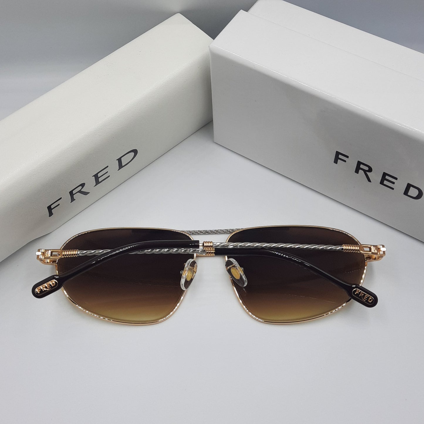 Solaires: FRED FG40037U doré marron argent