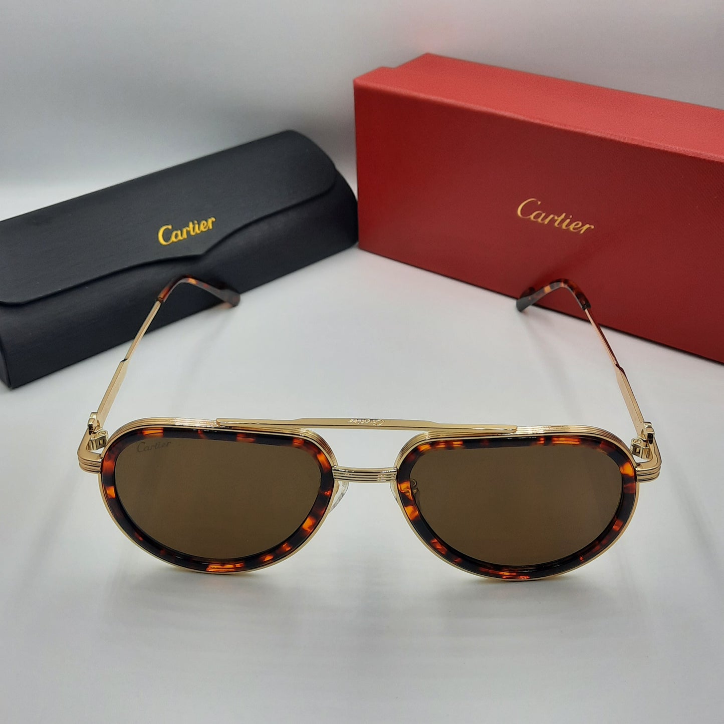 Solaires: CARTIER  CT0865S doré marron havane