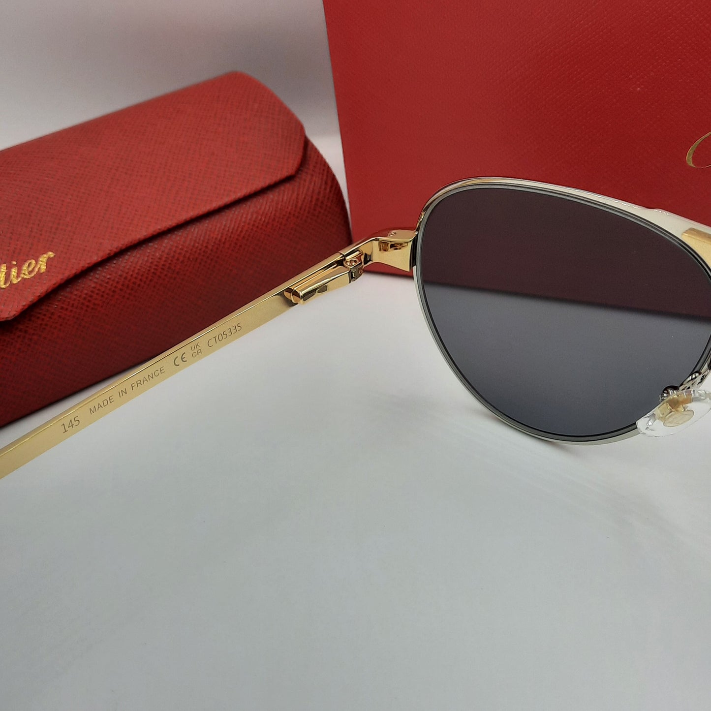 Solaires: CARTIER SANTOS CT0533S doré