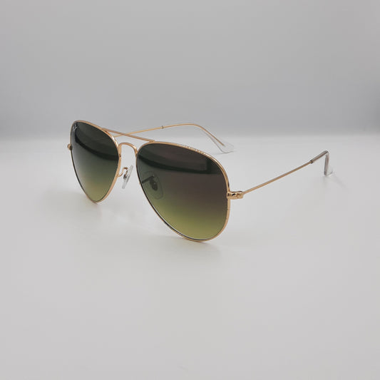 Solaires:  RAYBAN AVIATOR CLASSIC RB-3025 Gold/vert Dégradé