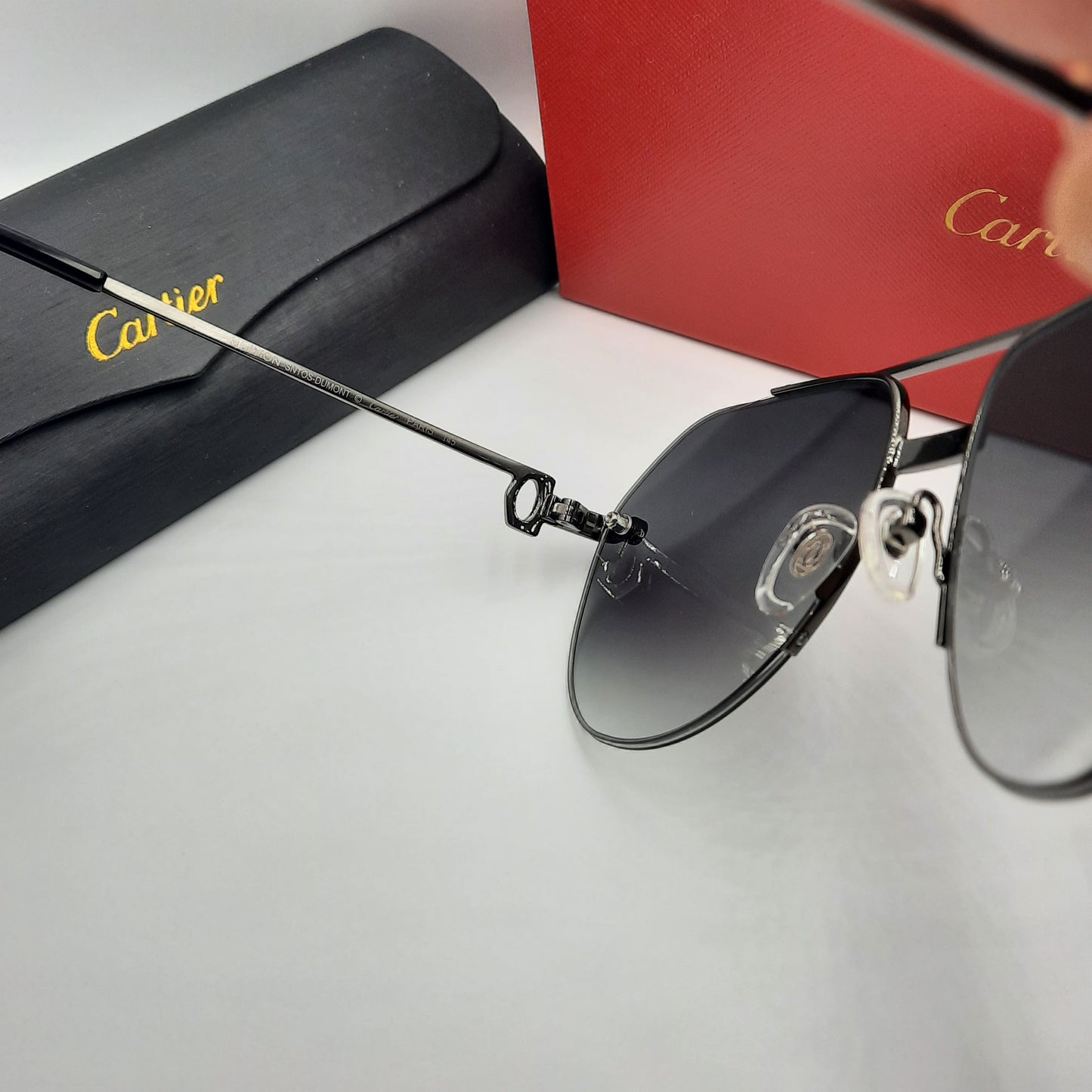Solaires: CARTIER semi percé CT0427S noir