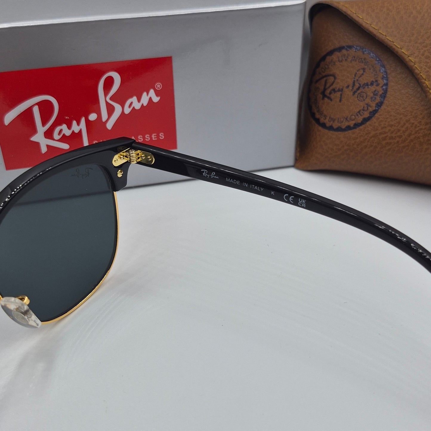 Solaires: Clubmaster RB-3016 Noir/doré
