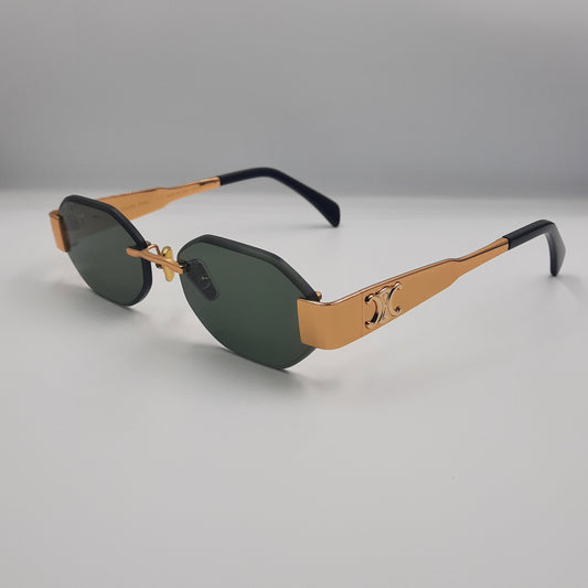 Solaires: CELINE Triomphe CL42119U doré vert