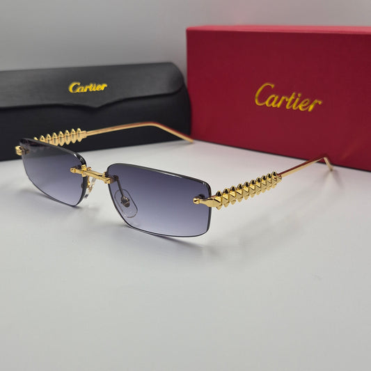 Solaires: CARTIER CLASH CT0544S doré noir deg