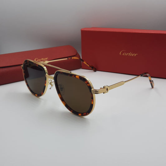 Solaires: CARTIER  CT0865S doré marron havane