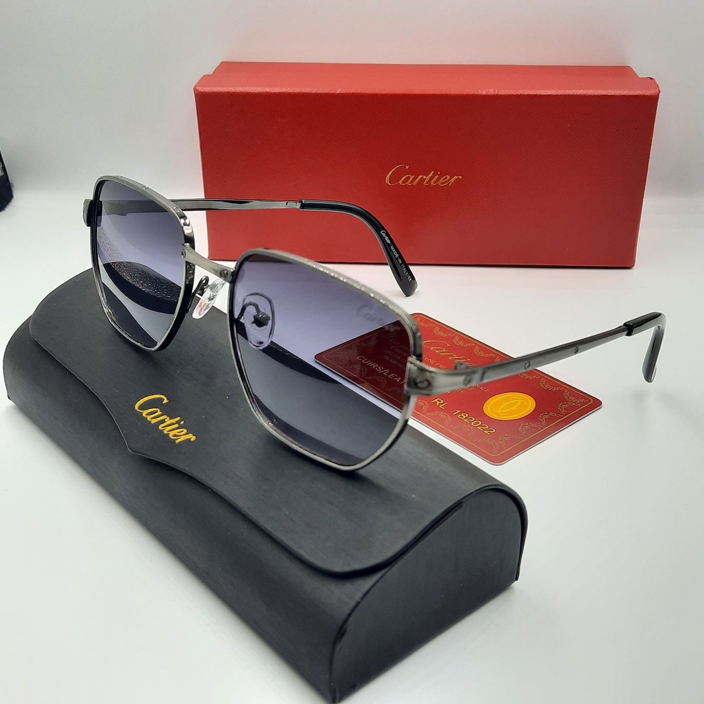 Solaires: CARTIER santos gris noir