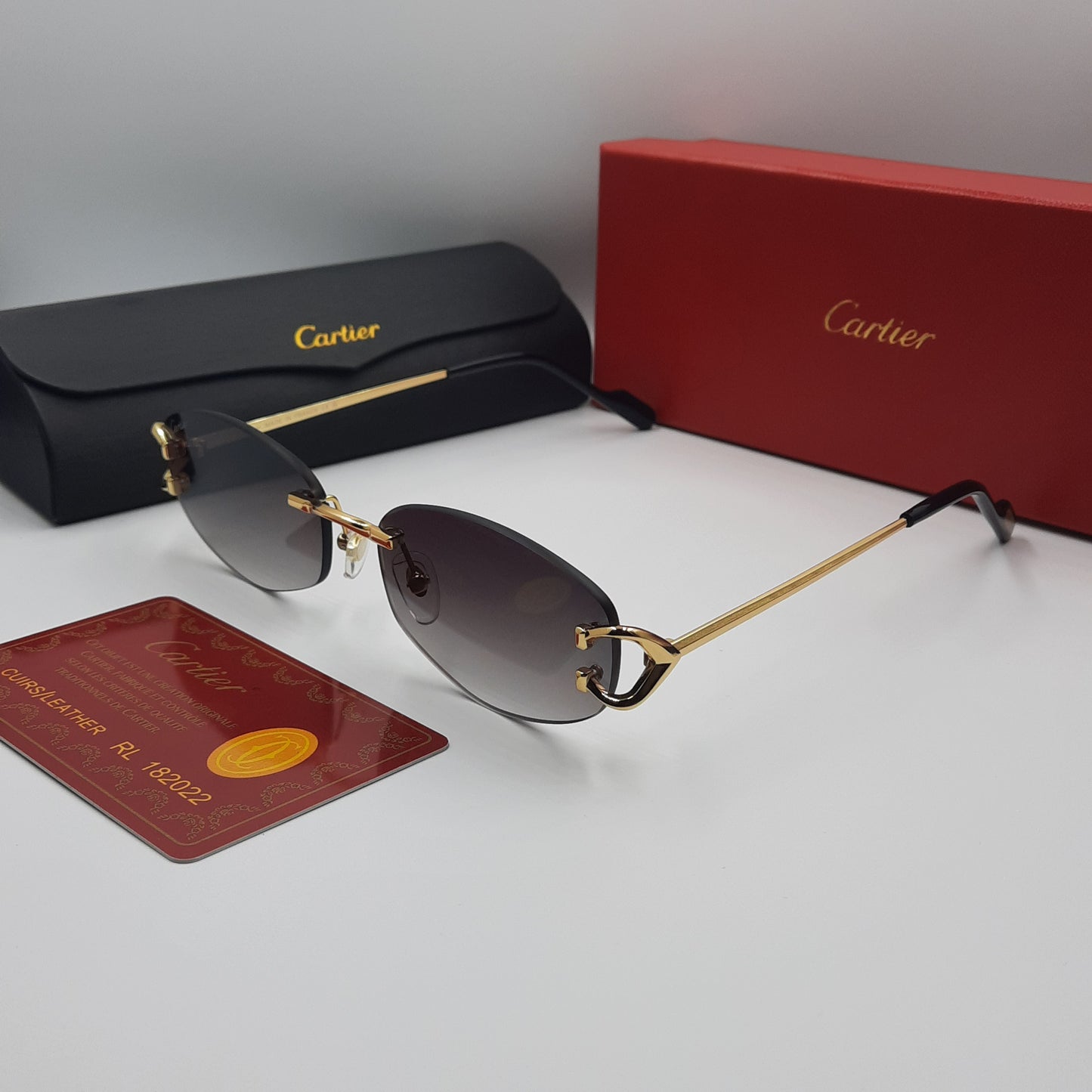 Solaires: CARTIER C decor CT0467S doré noir