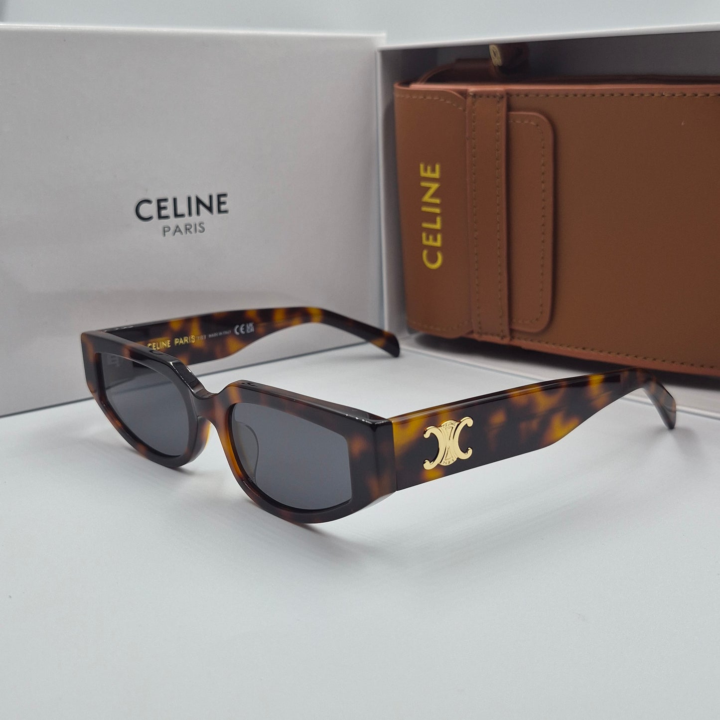 Solaires: CELINE Triomphe CL40269N doré marron havane