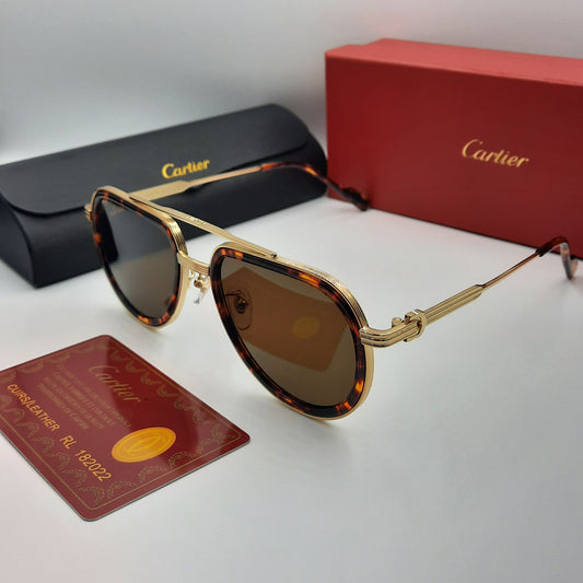 Solaires: CARTIER  CT0865S doré marron havane