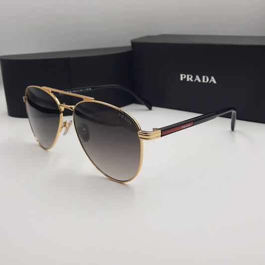 Solaires: PRADA SPRA58 rouge doré noir