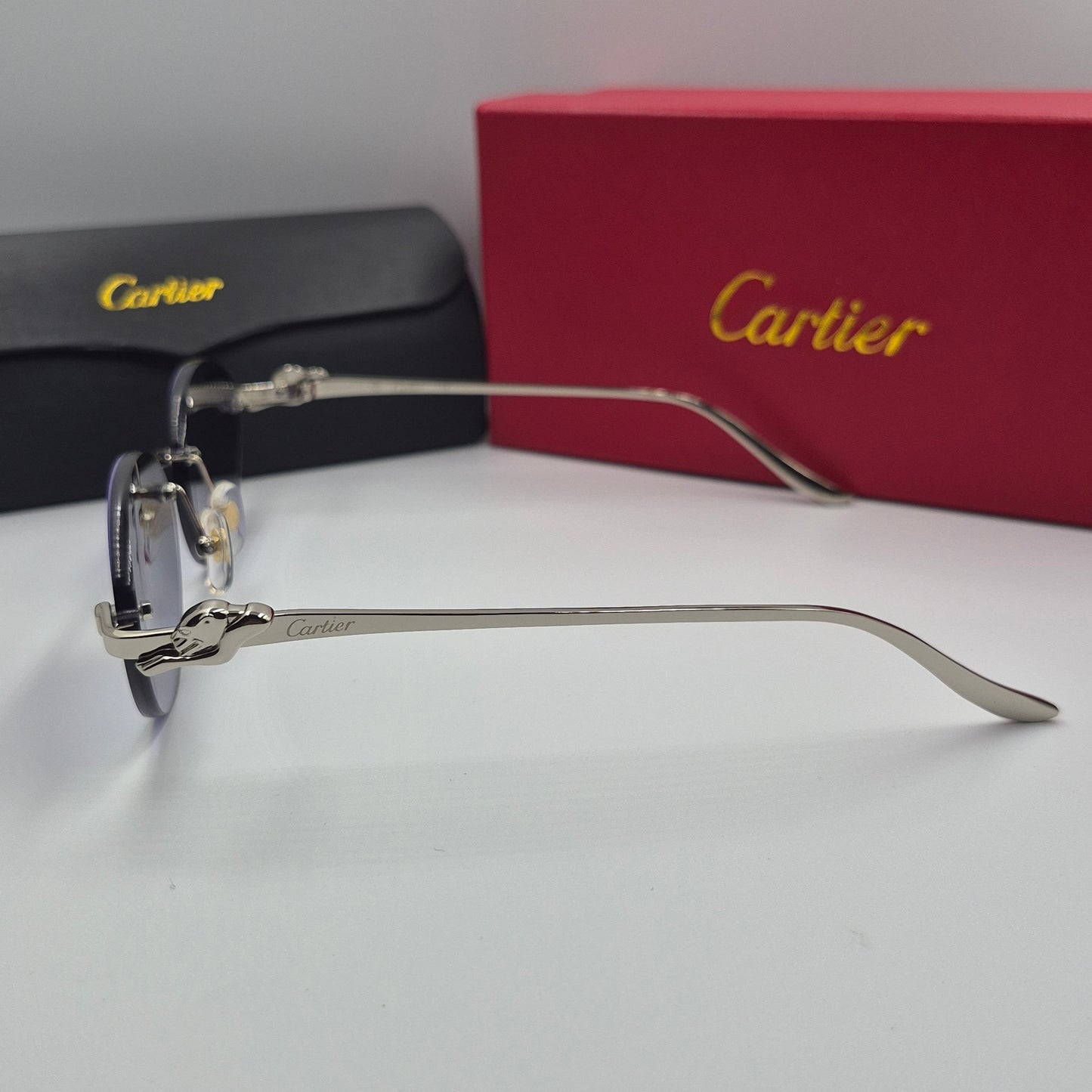 Solaires: CARTIER PANTHERE CT0504S argent noir deg