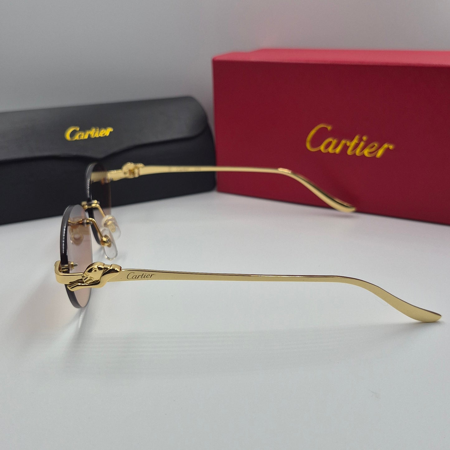 Solaires: CARTIER PANTHERE CT0504S doré marron