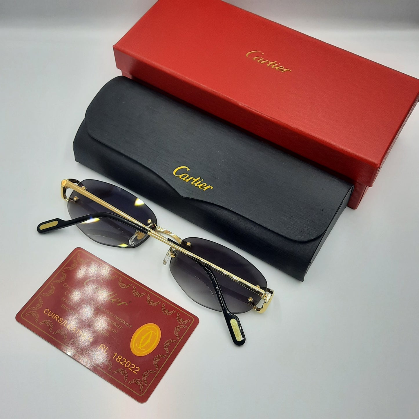 Solaires: CARTIER C decor CT0467S doré noir