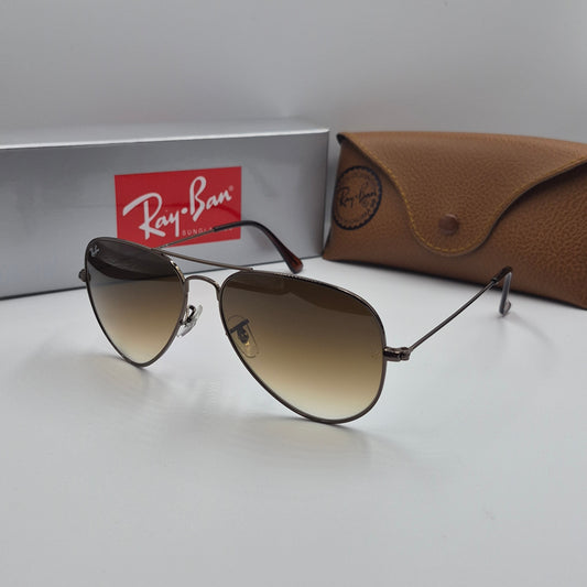 Solaires:  RAYBAN AVIATOR CLASSIC RB-3025 marron
