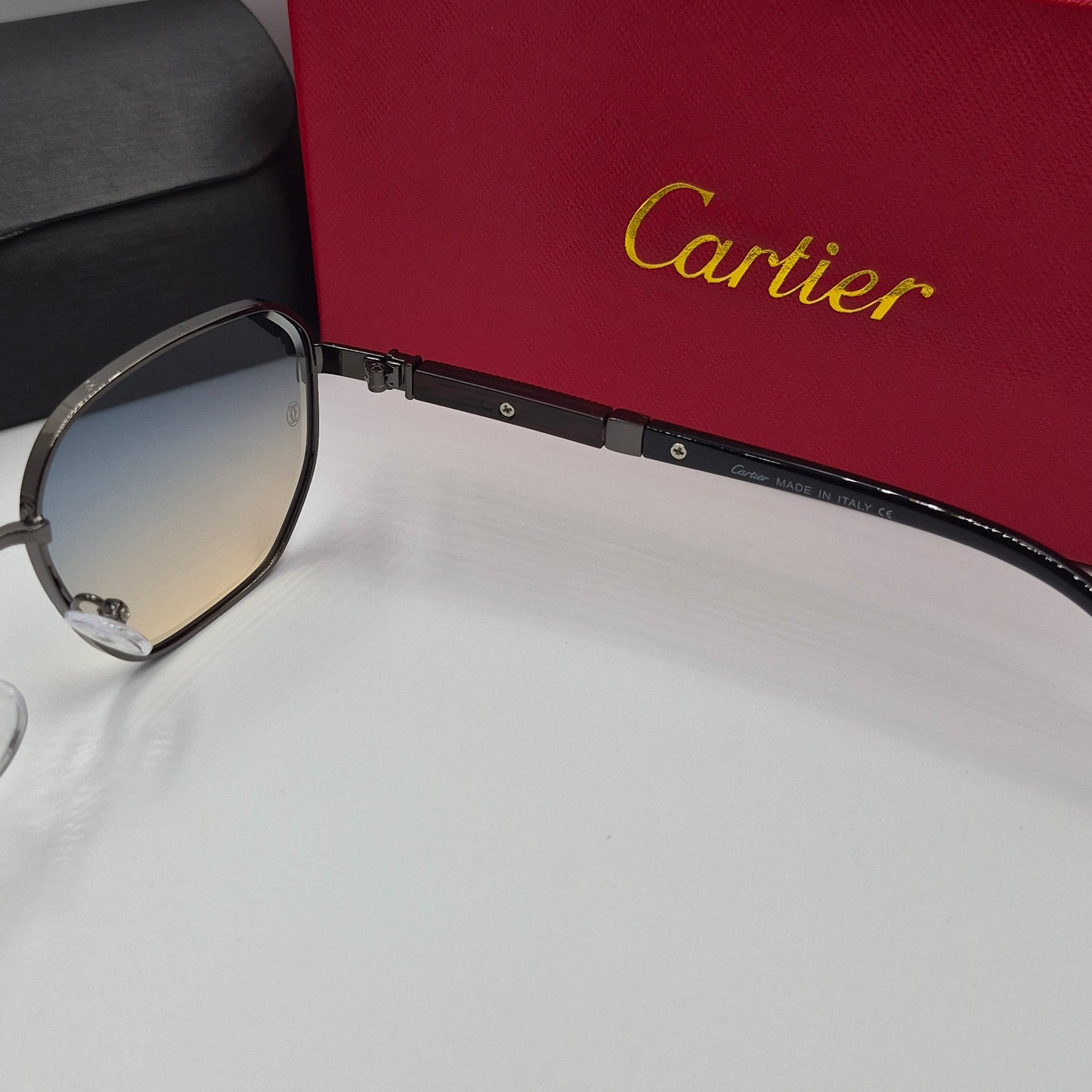 Solaires: CARTIER santos gris noir bleu sunrise