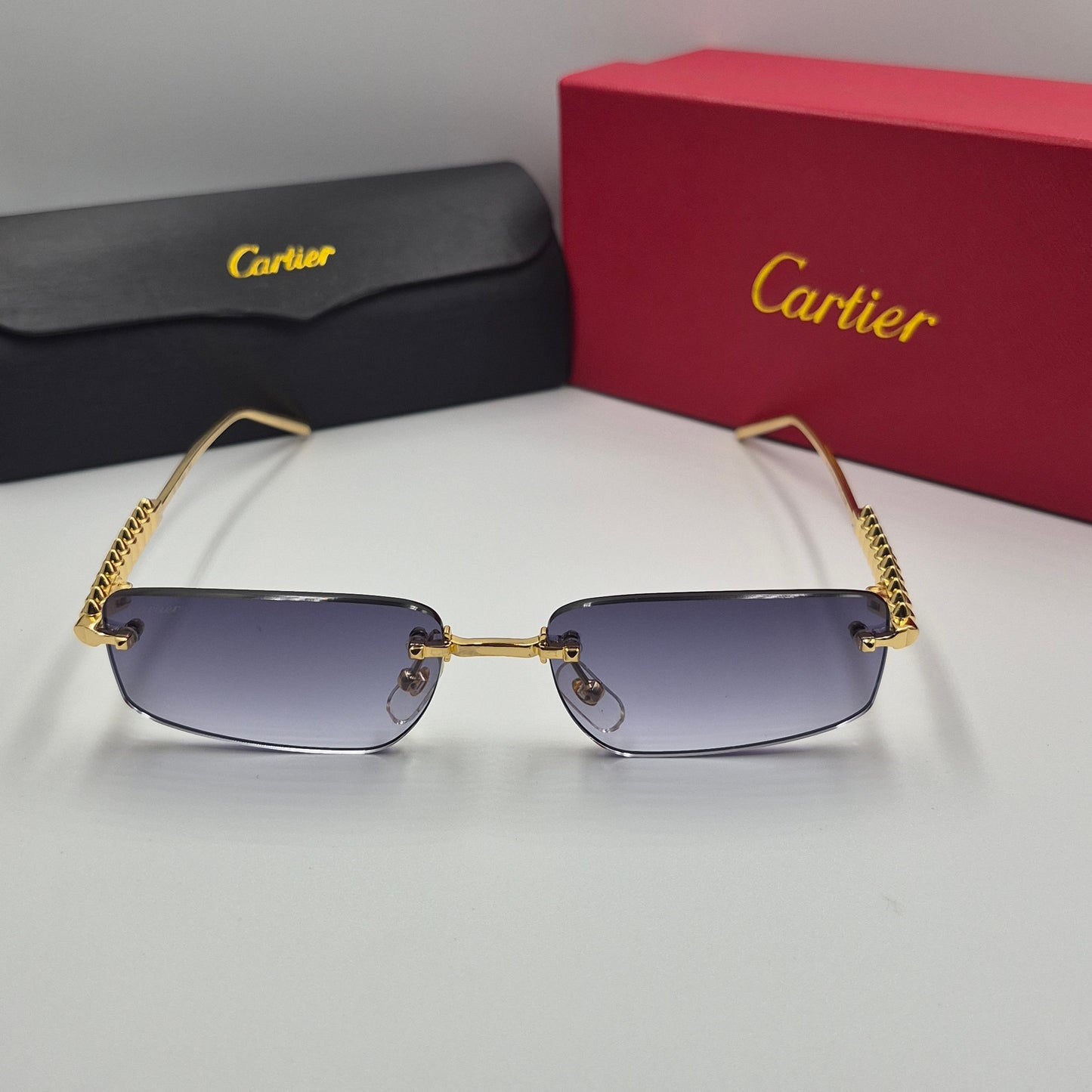 Solaires: CARTIER CLASH CT0544S doré noir deg