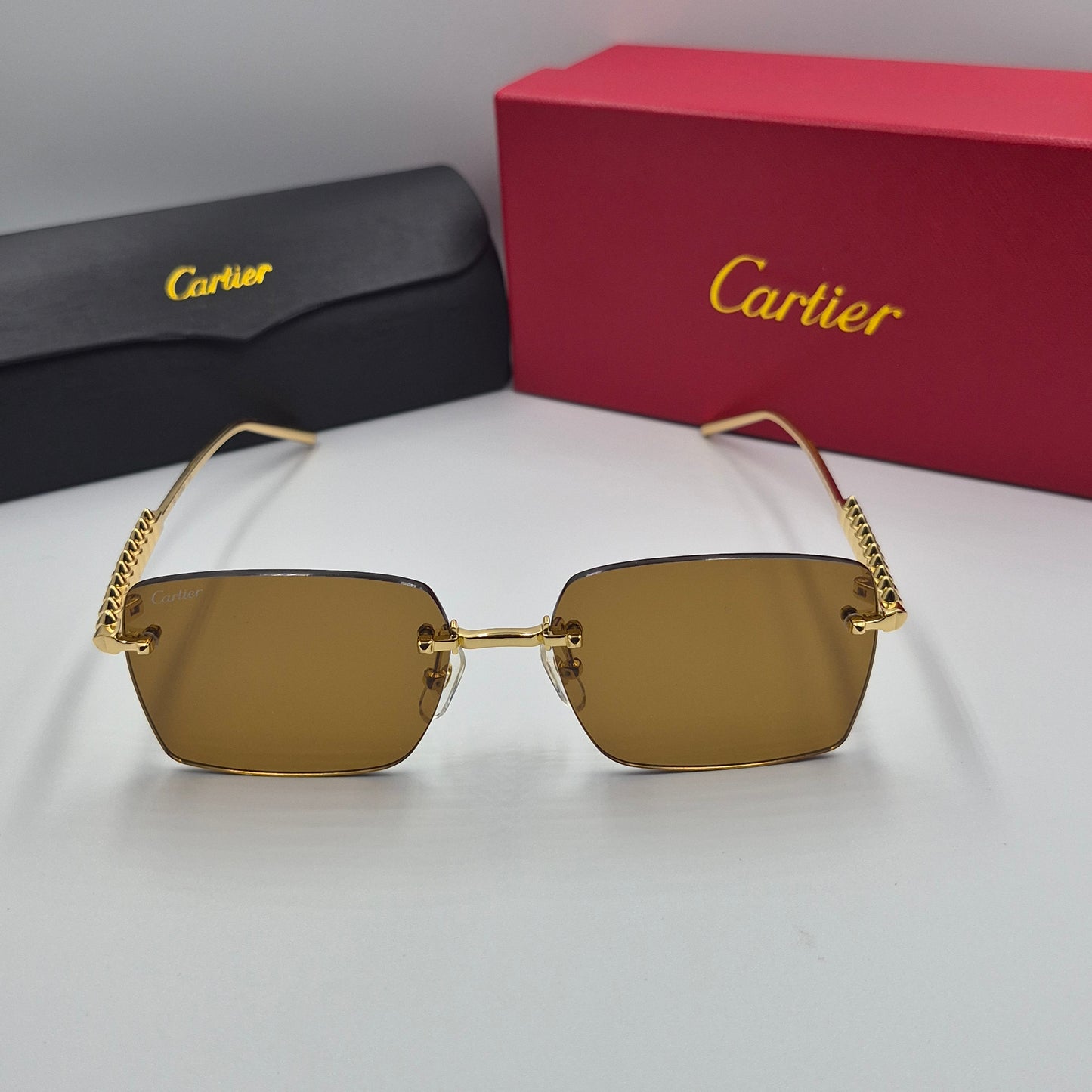 Solaires: CARTIER CLASH CT0545S doré marron