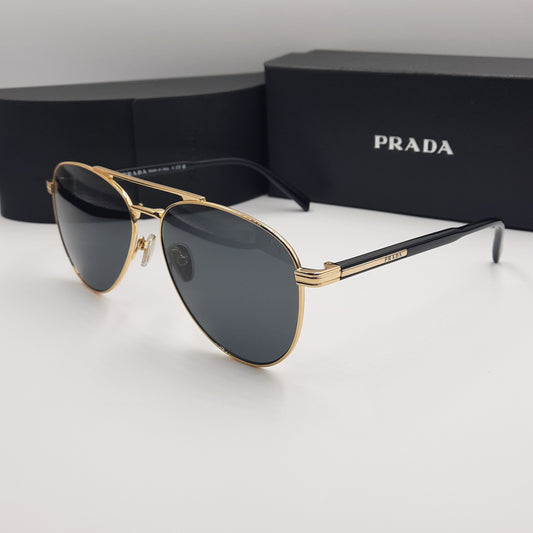 Solaires: PRADA SPRA58 doré noir