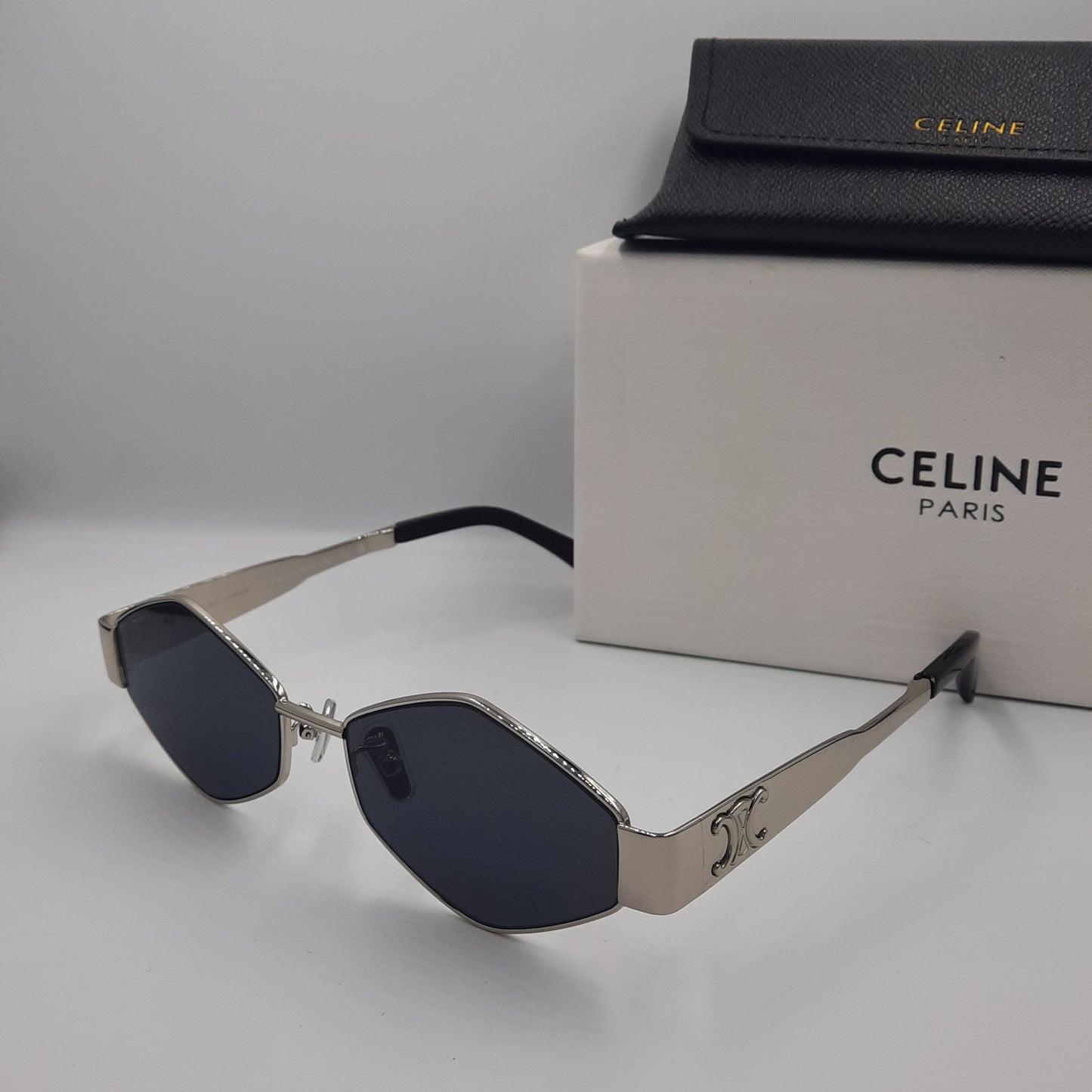 Solaires: CELINE Triomphe CL4S254 argent noir