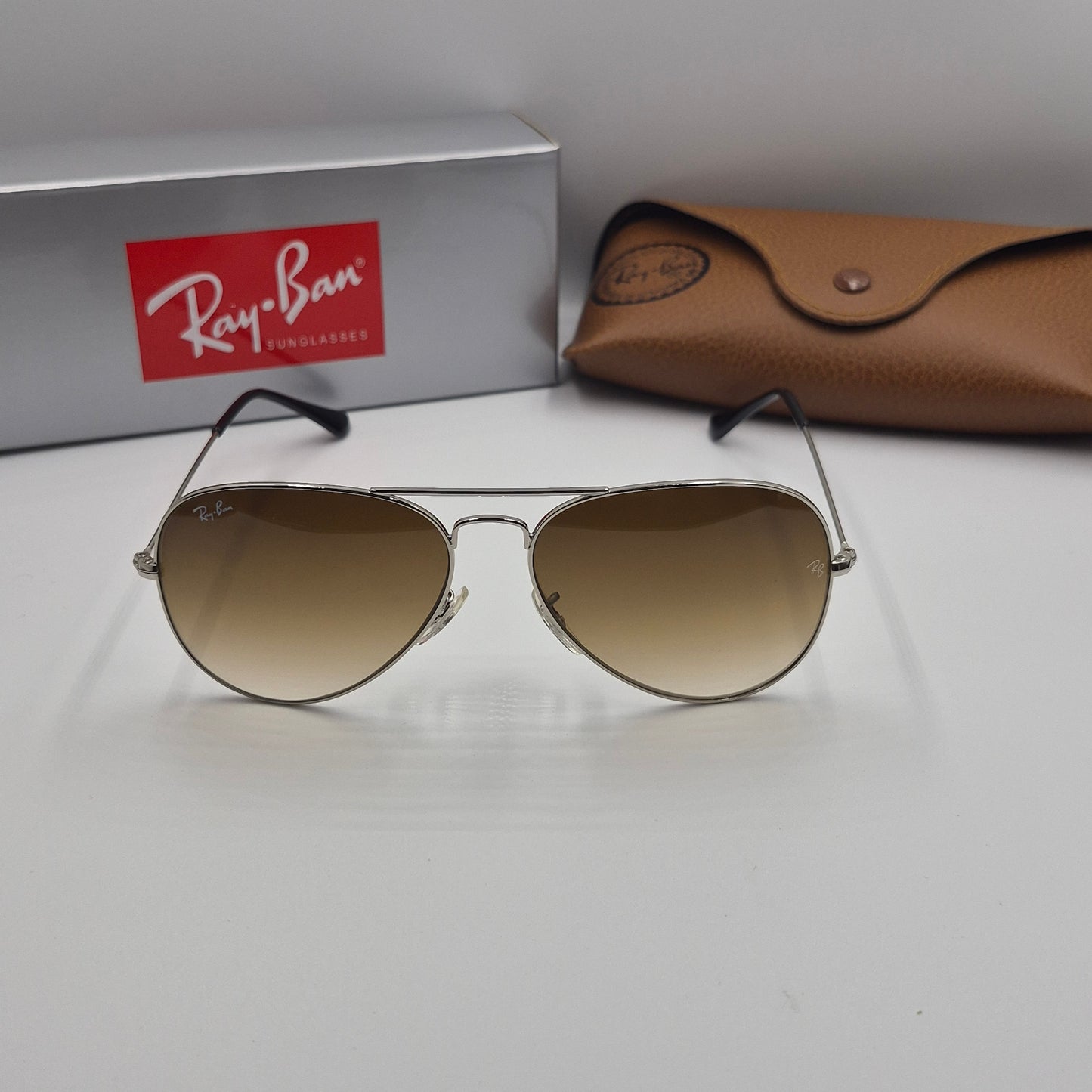 Solaires:  RAYBAN AVIATOR CLASSIC RB-3025 argent marron