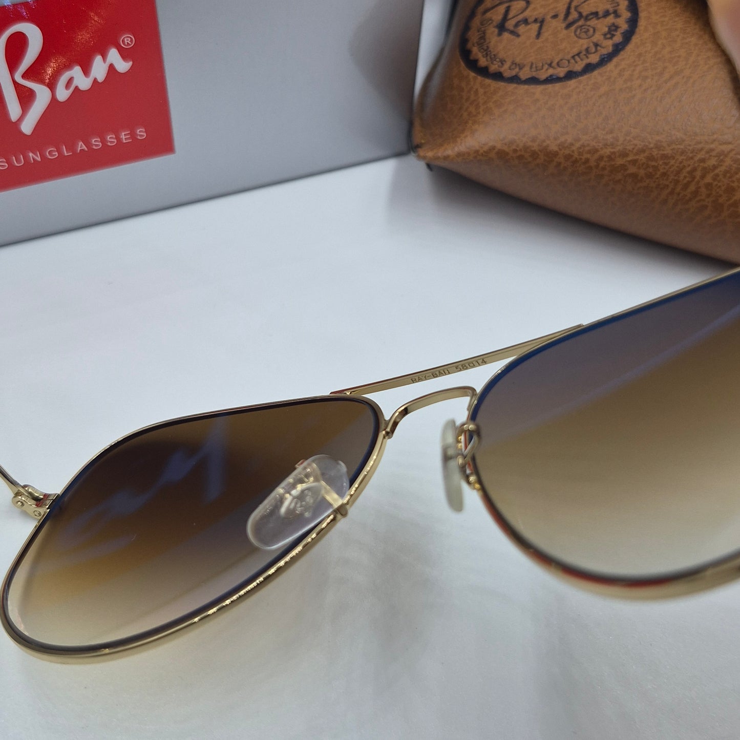 Solaires:  RAYBAN AVIATOR CLASSIC RB-3025 doré/marron Dégradé