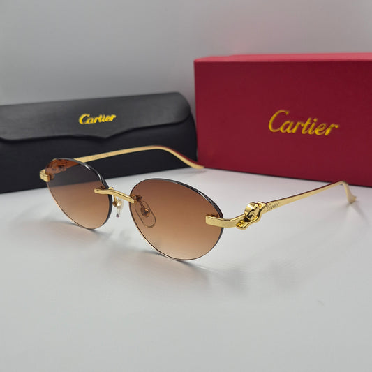 Solaires: CARTIER PANTHERE CT0504S doré marron