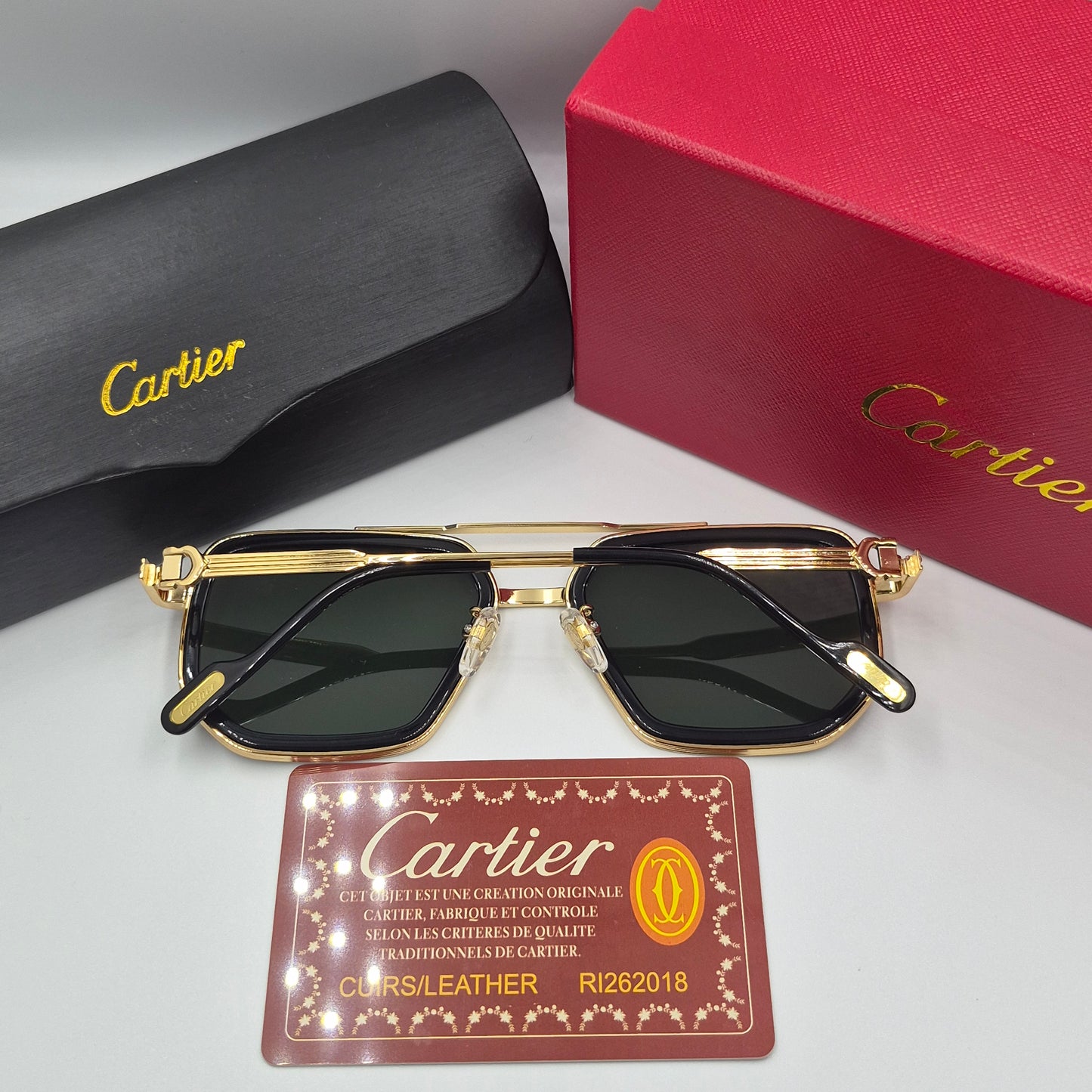 Solaires: CARTIER CT0863S doré vert