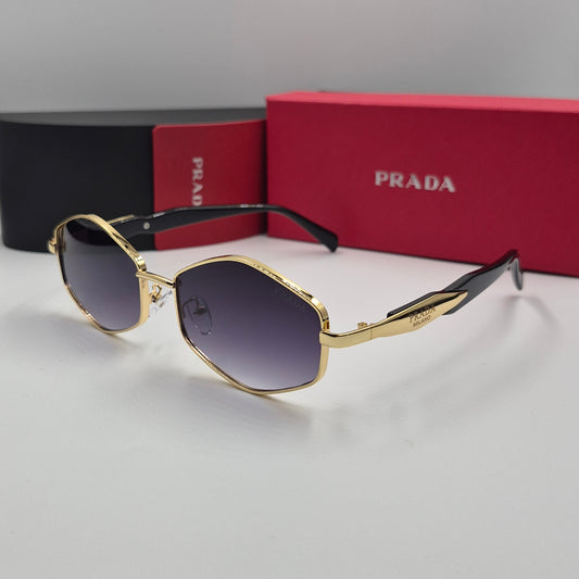 Solaires: PRADA  doré noir havane