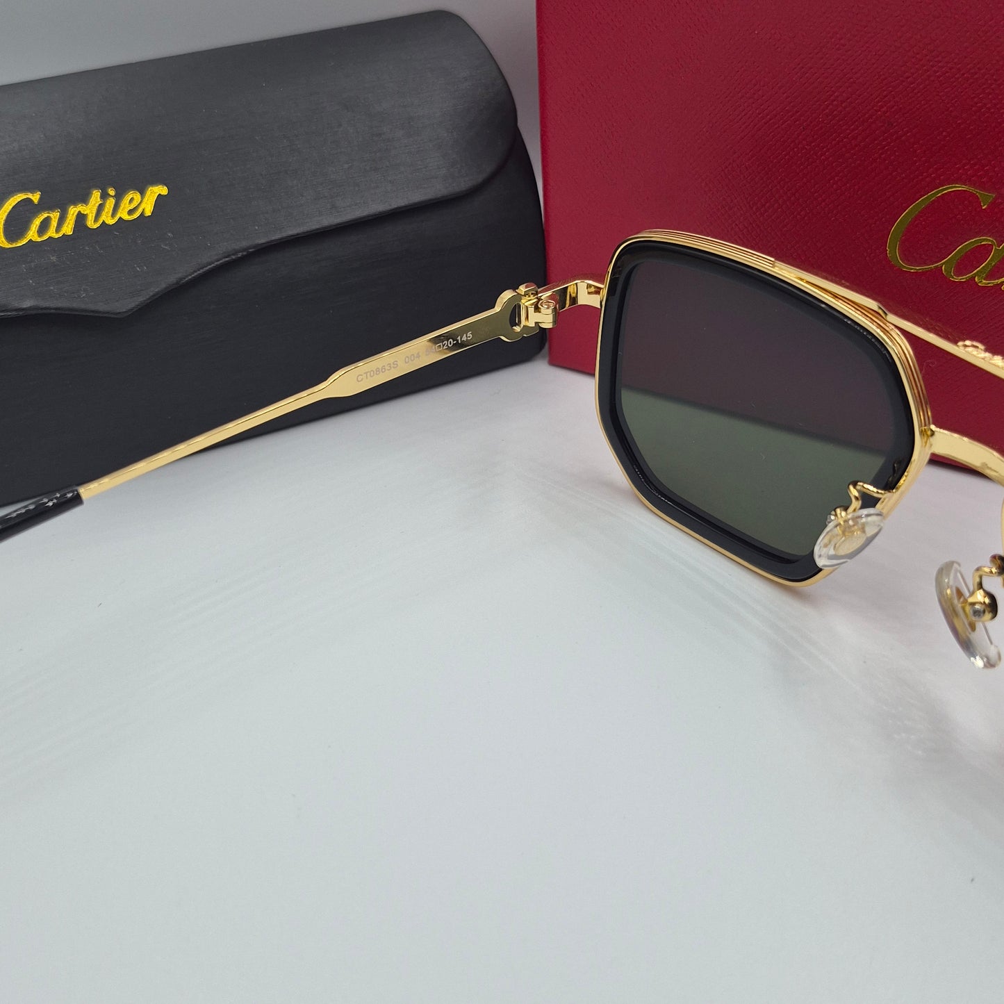 Solaires: CARTIER CT0863S doré vert