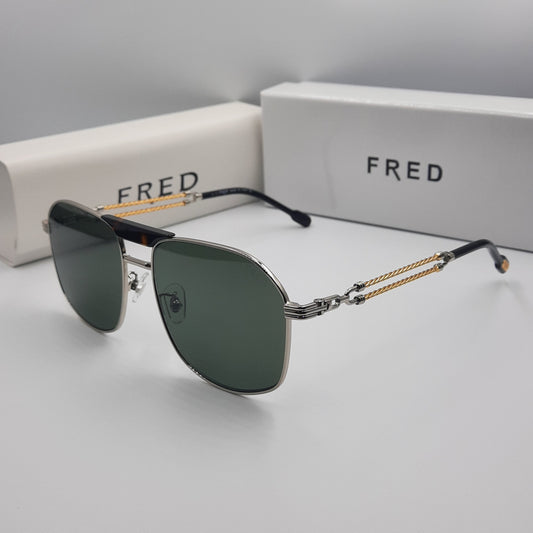 Solaires: FRED FG40044U doré argent vert