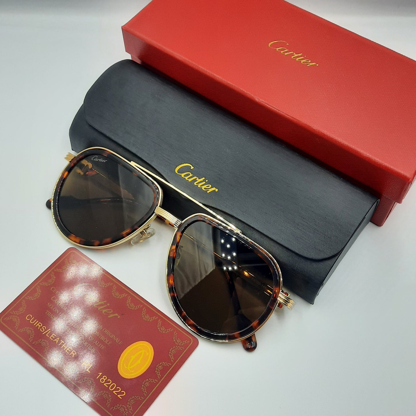 Solaires: CARTIER  CT0865S doré marron havane