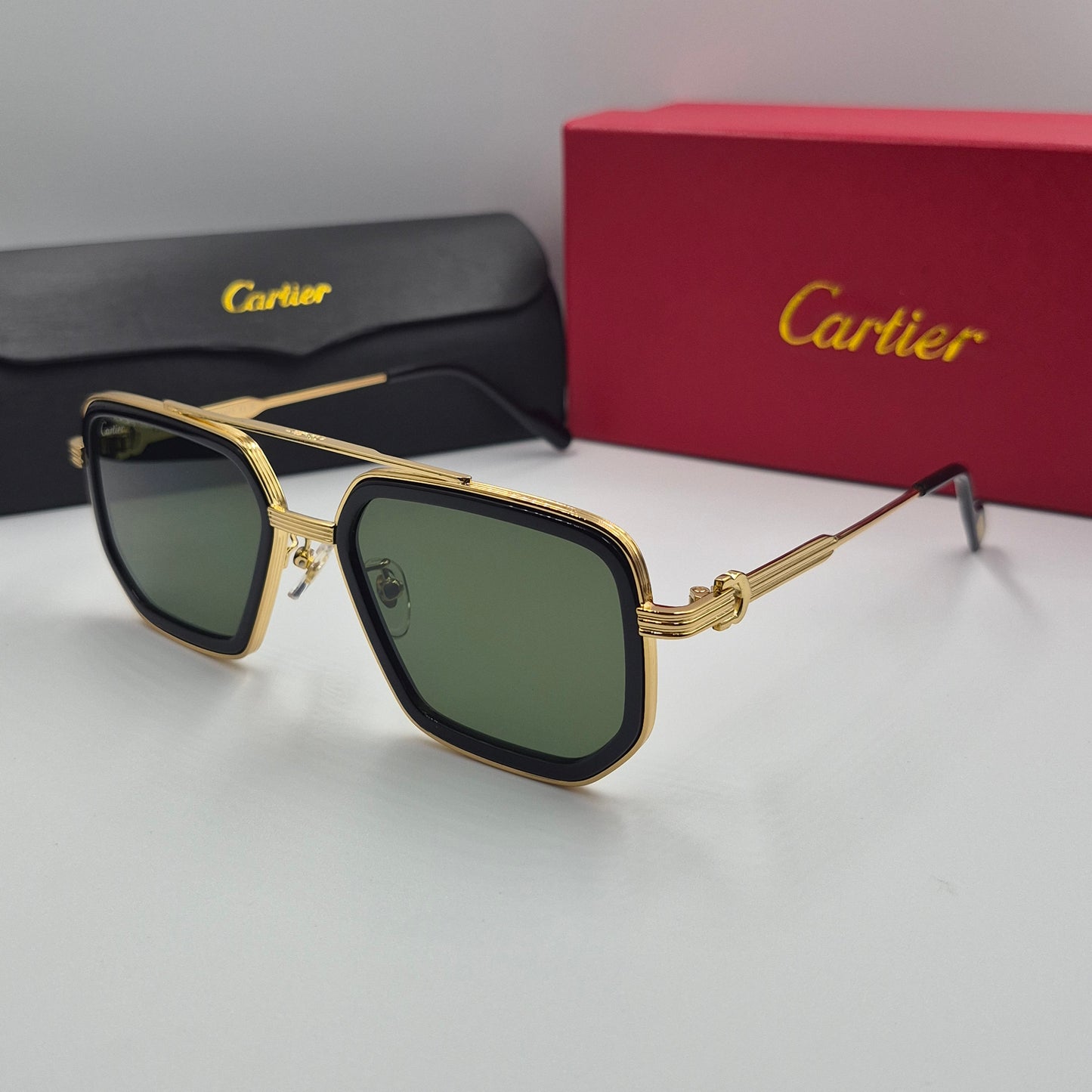 Solaires: CARTIER CT0863S doré vert