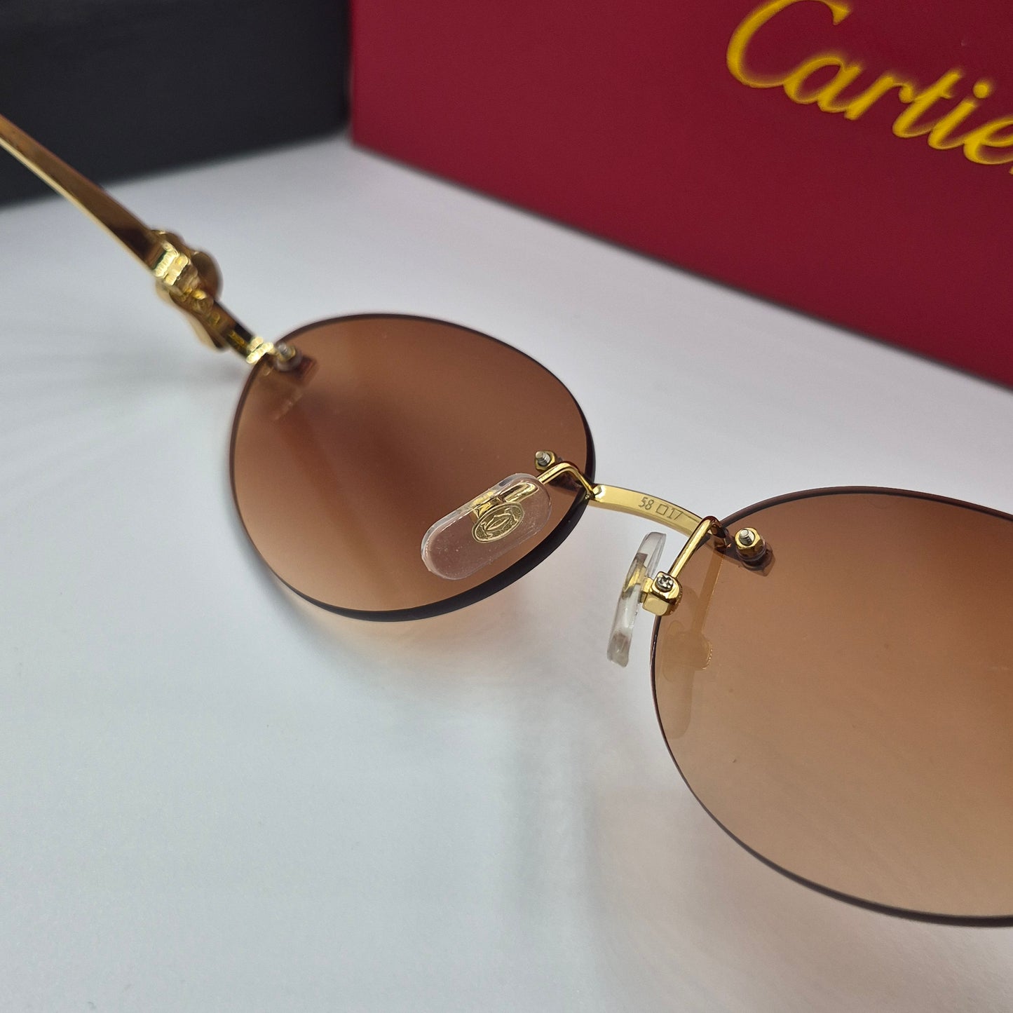 Solaires: CARTIER PANTHERE CT0504S doré marron