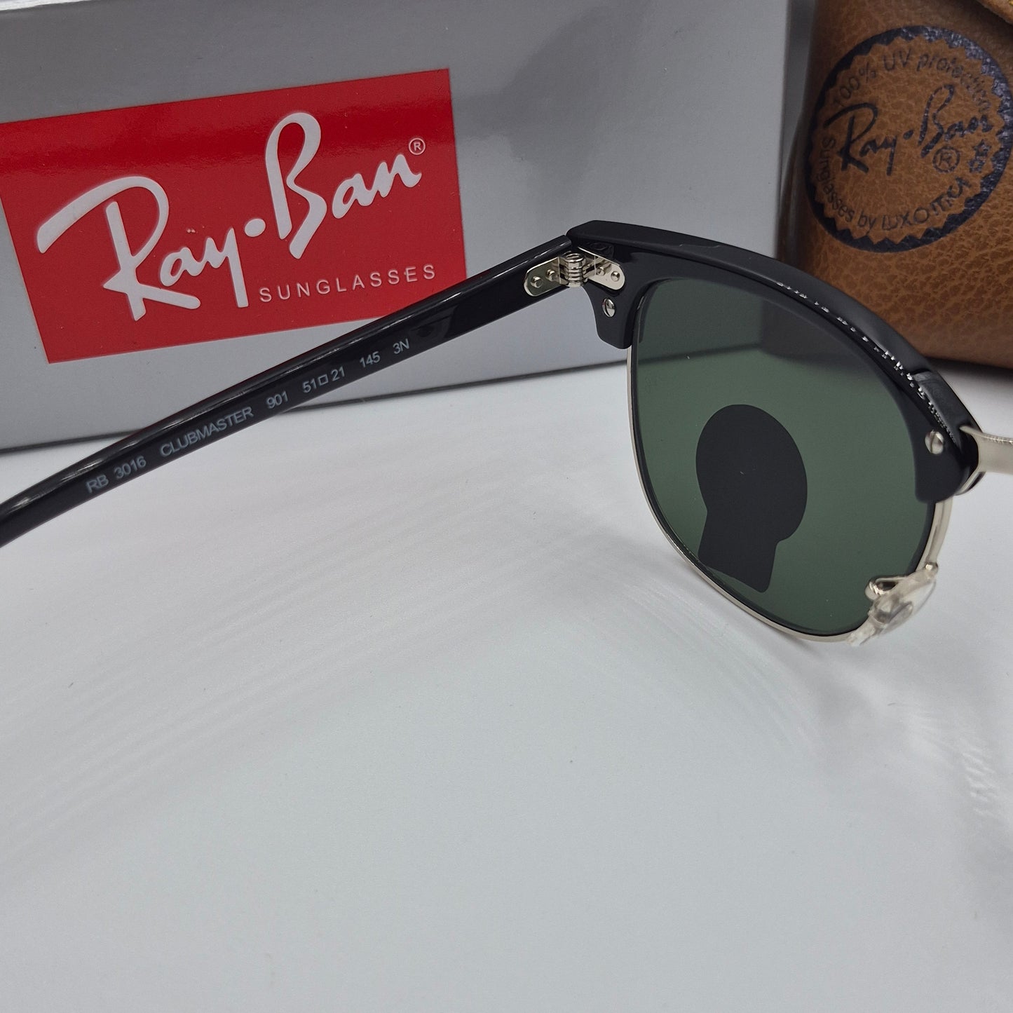 Solaires: Clubmaster RB-3016 Noir/argent