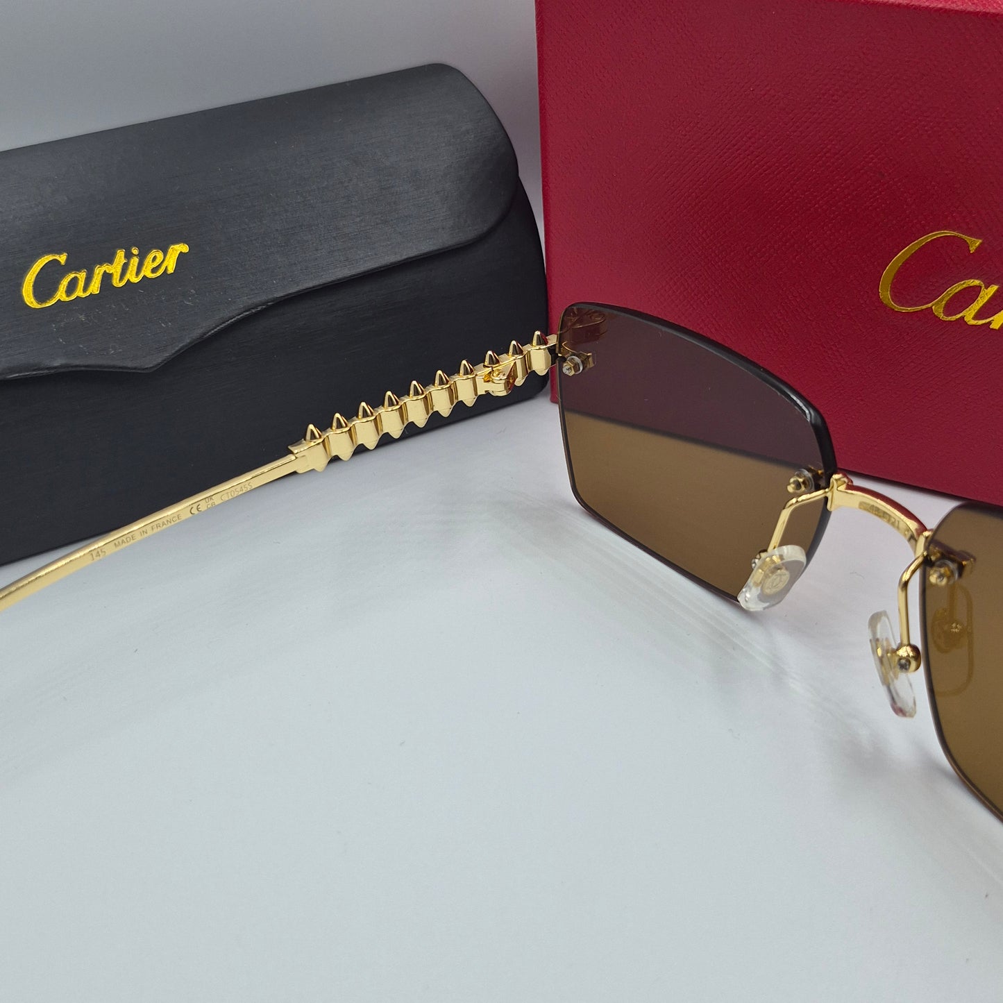 Solaires: CARTIER CLASH CT0545S doré marron