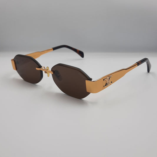 Solaires: CELINE Triomphe CL42119U doré marron