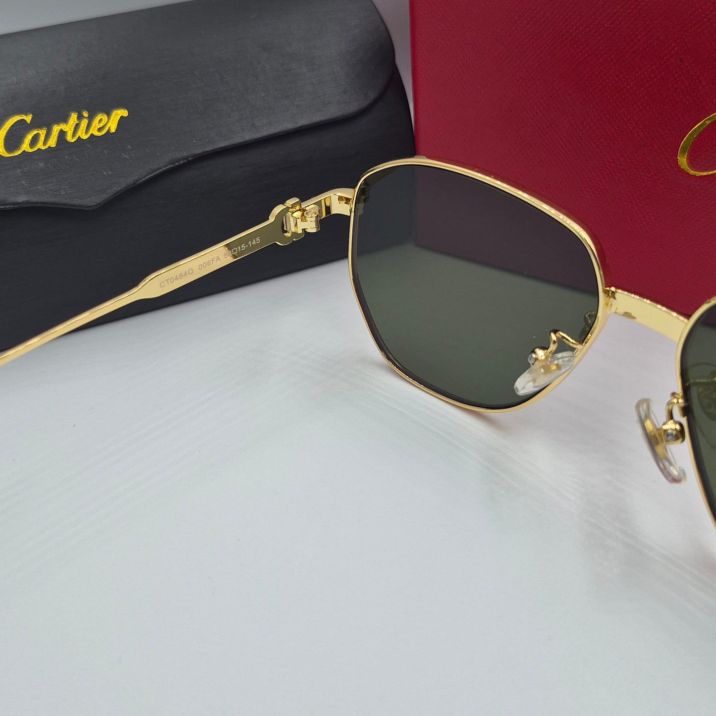 Solaires: CARTIER CT0484O doré vert