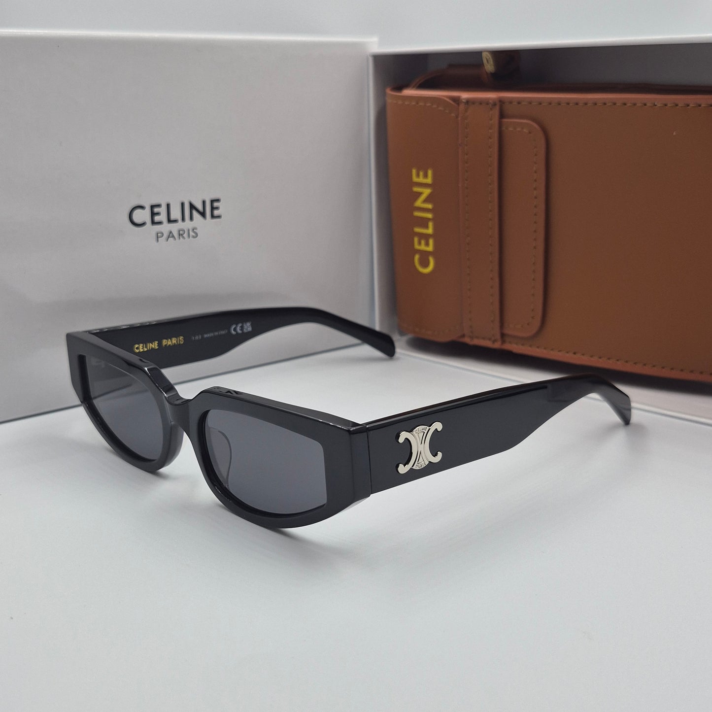 Solaires: CELINE Triomphe CL40269N argent noir