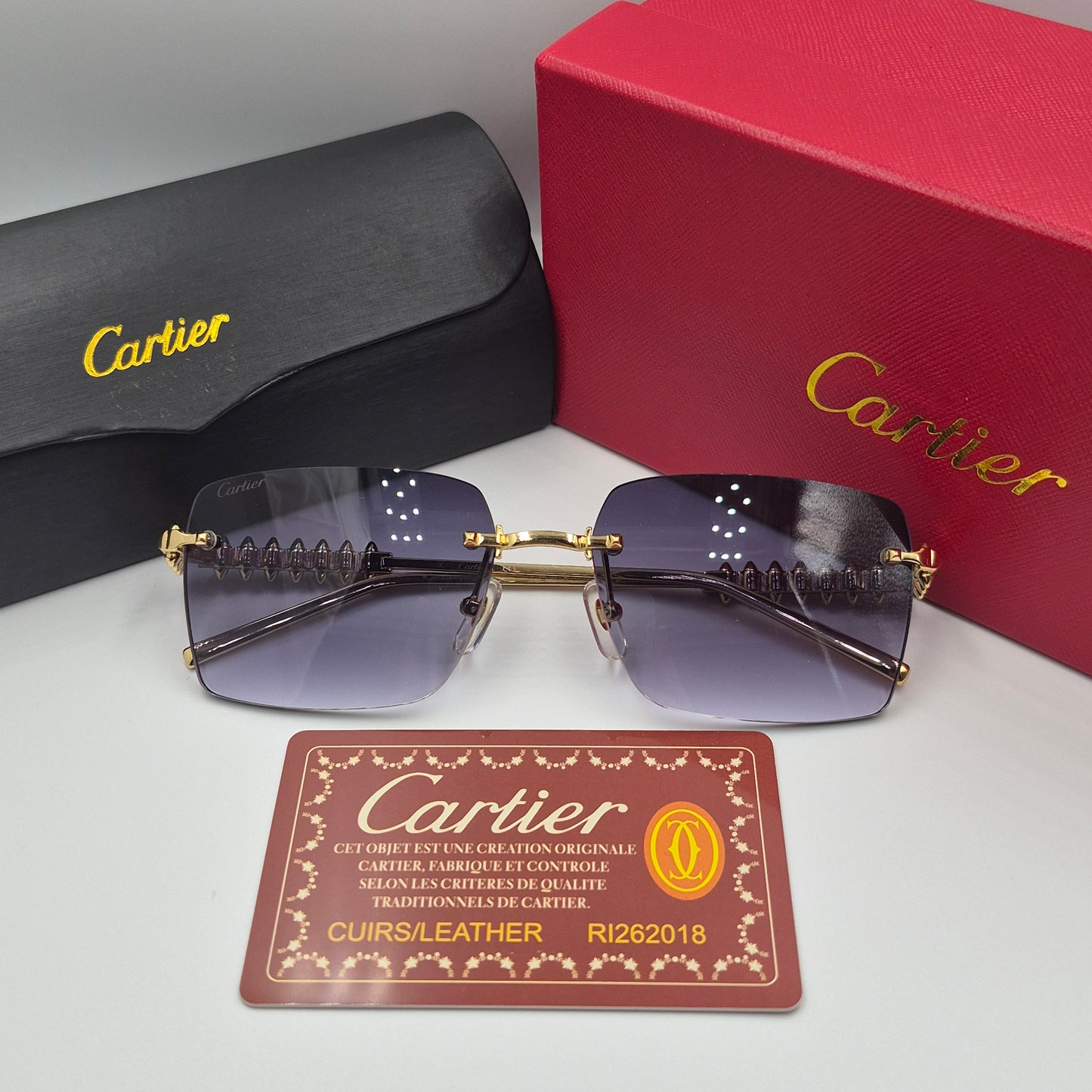 Solaires: CARTIER CLASH CT0545S doré noir neg