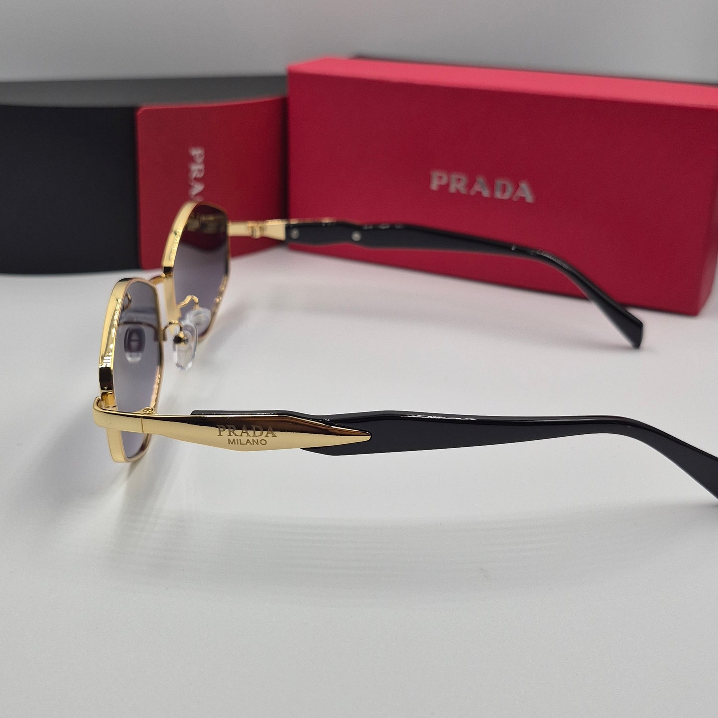 Solaires: PRADA  doré noir havane