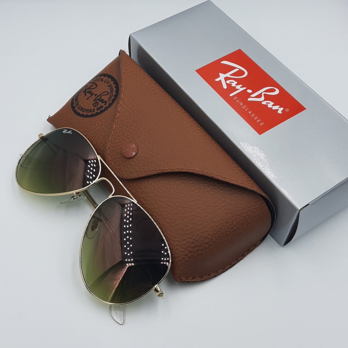 Solaires:  RAYBAN AVIATOR CLASSIC RB-3025 Gold/vert Dégradé