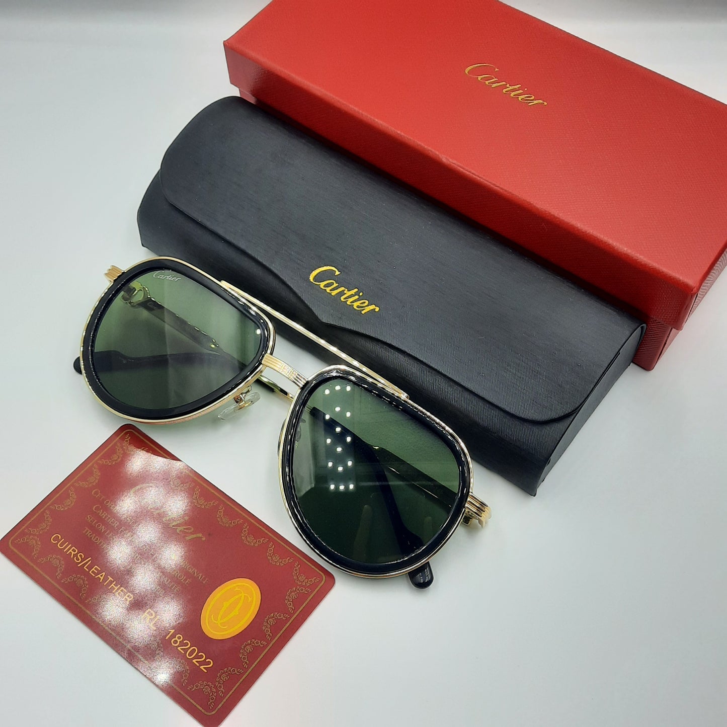 Solaires: CARTIER  CT0865S doré vert