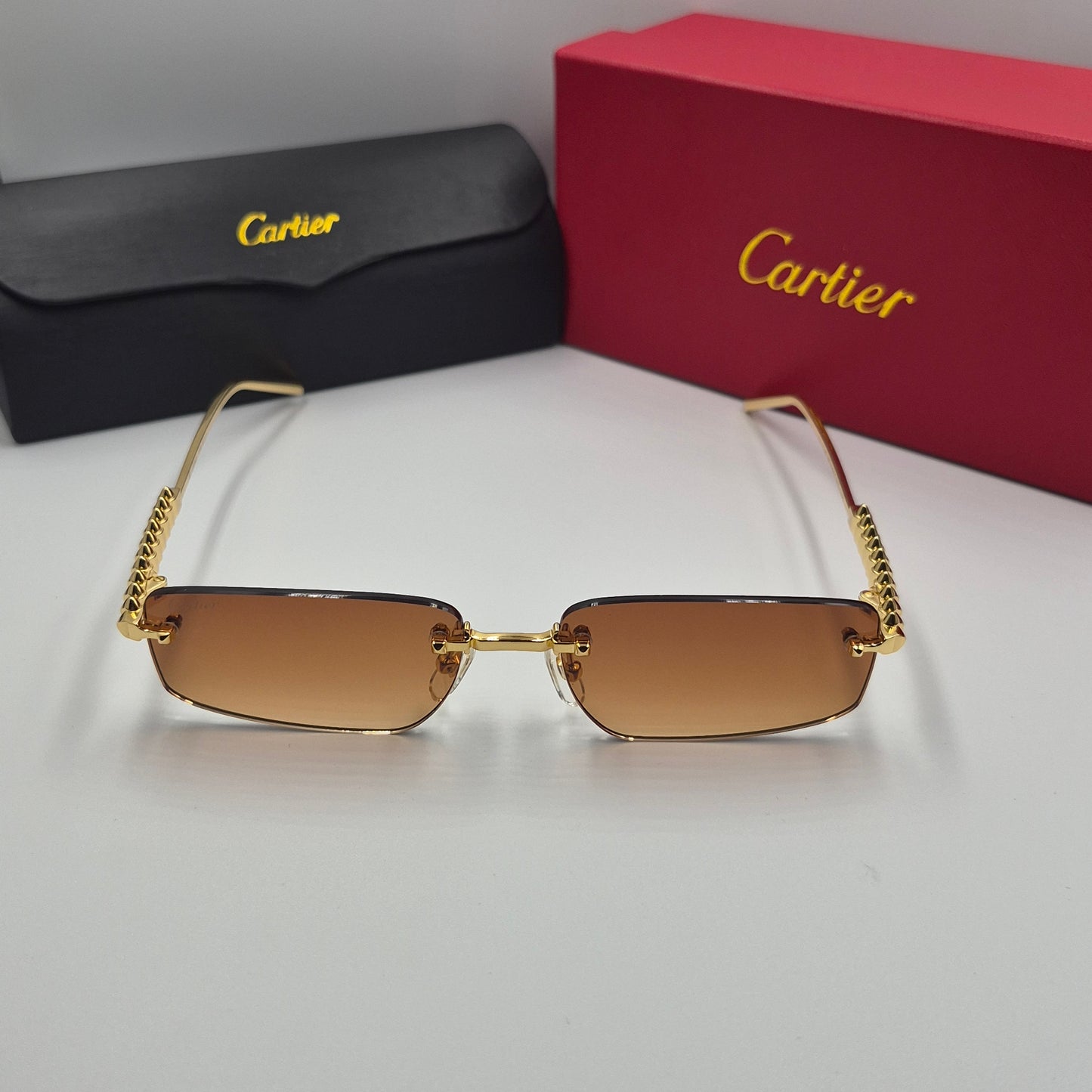 Solaires: CARTIER CLASH CT0544S doré marron