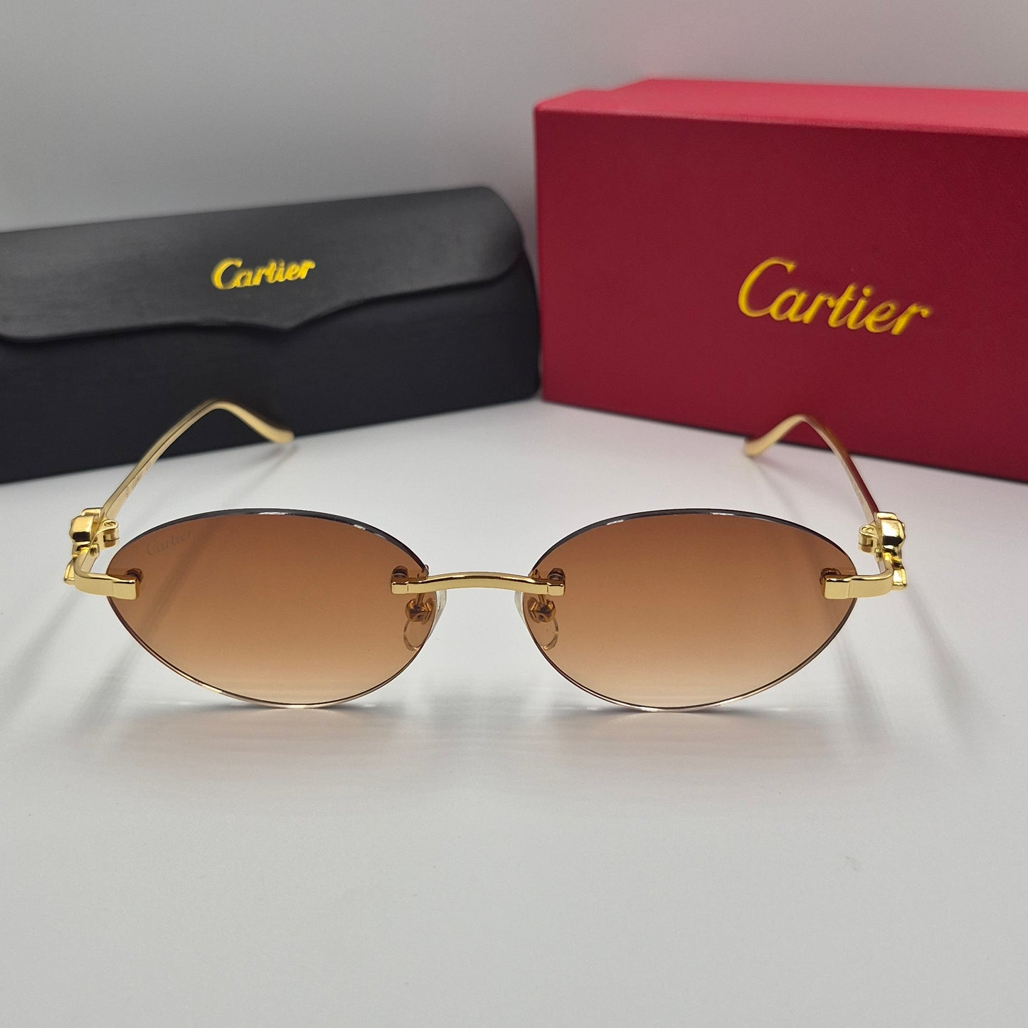 Solaires: CARTIER PANTHERE CT0504S doré marron