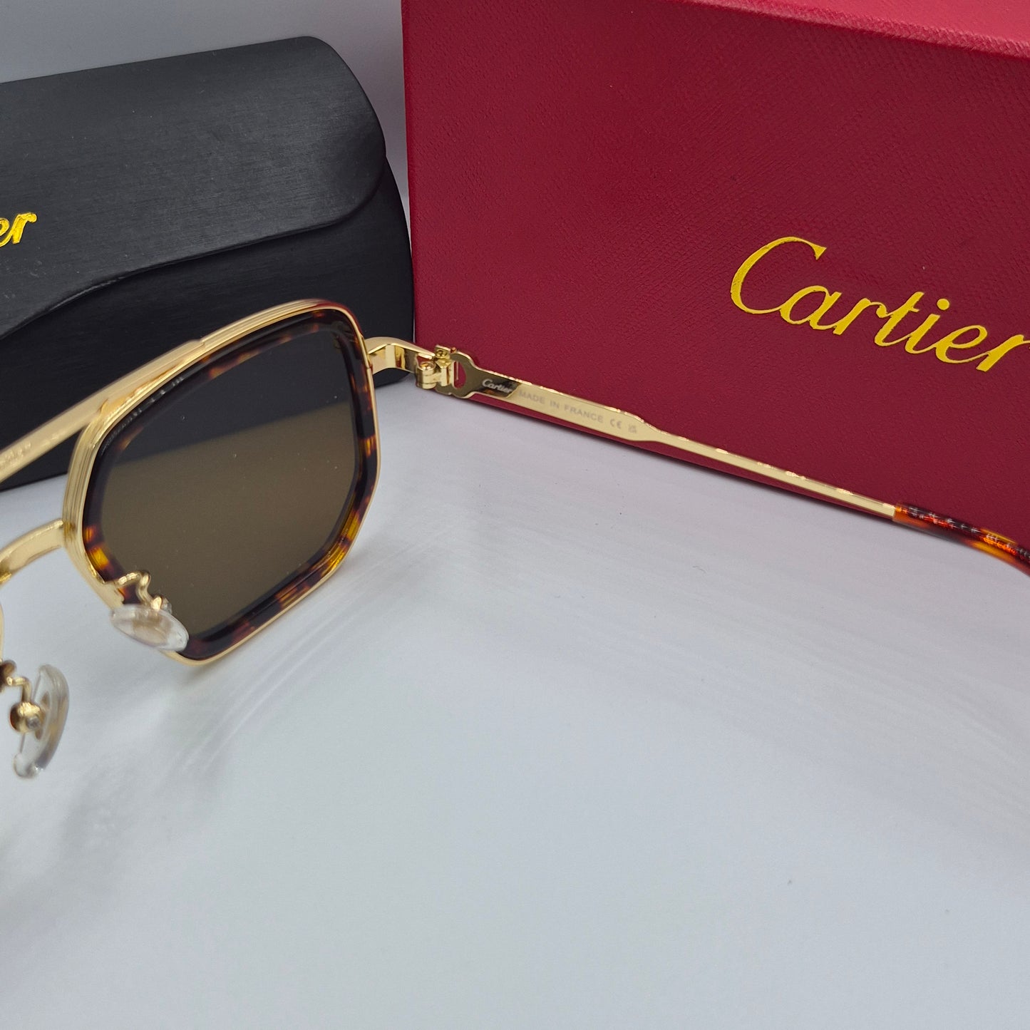 Solaires: CARTIER CT0863S doré marron havane