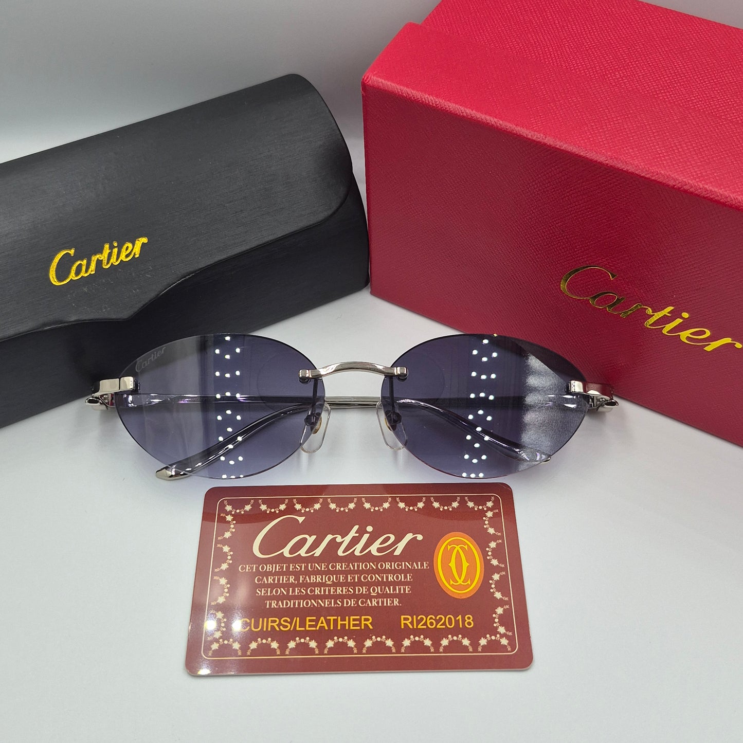 Solaires: CARTIER PANTHERE CT0504S argent noir deg