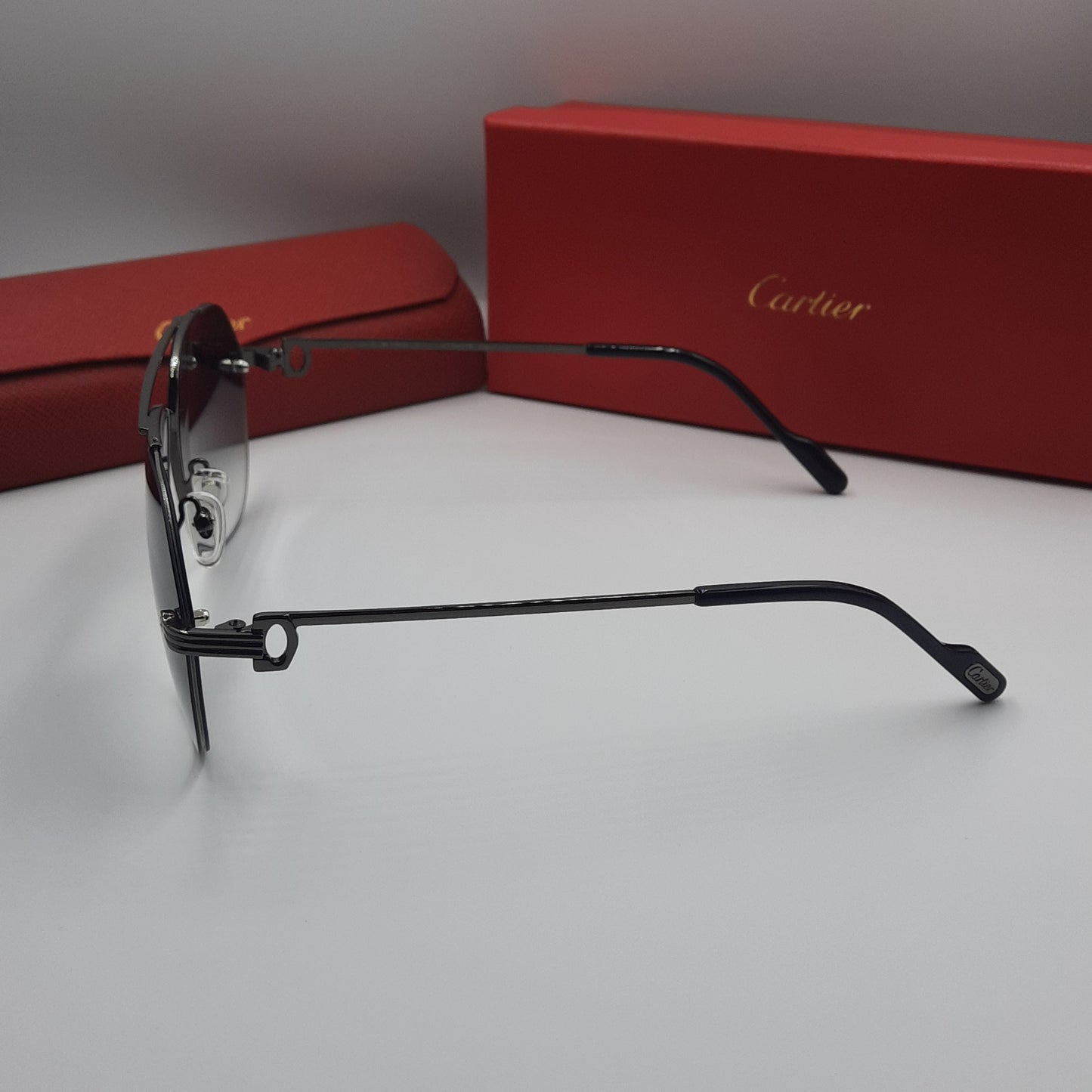 Solaires: CARTIER semi percé CT0427S noir